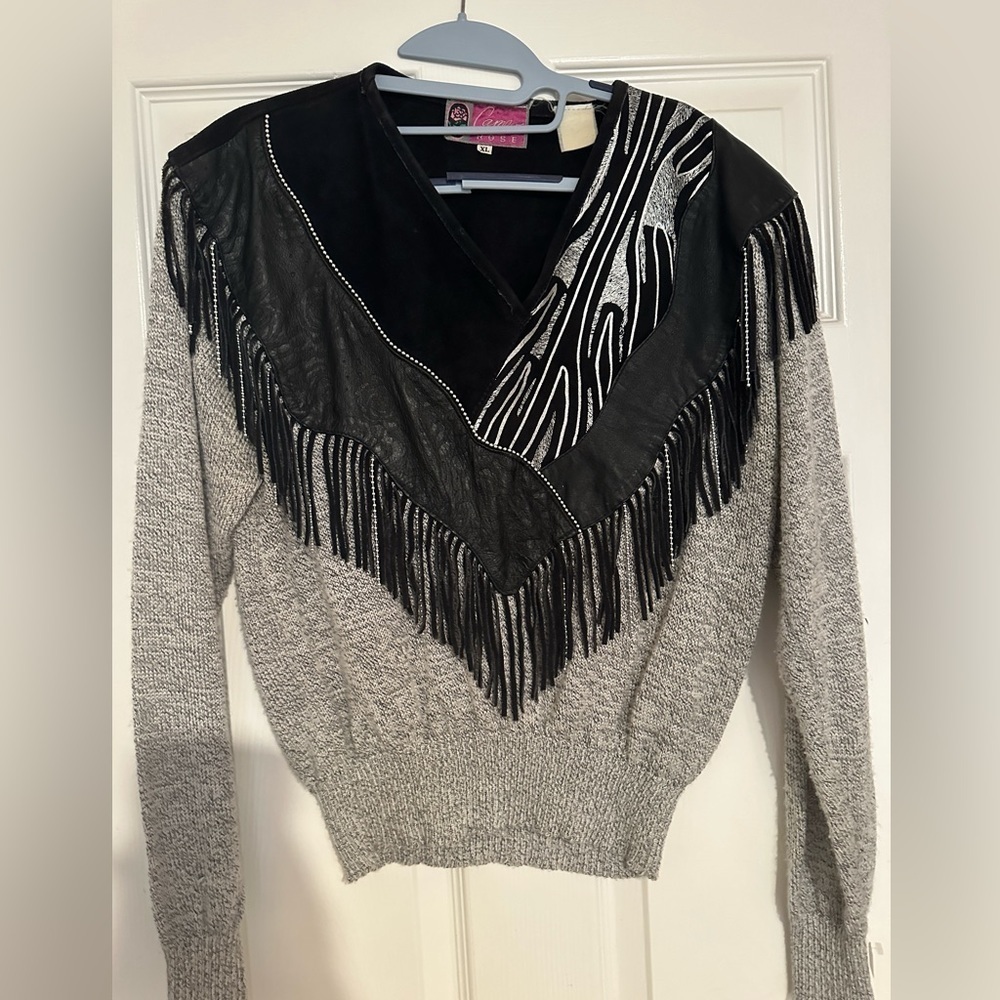 Vintage fringe sweater​